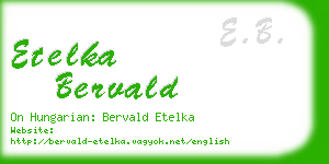 etelka bervald business card